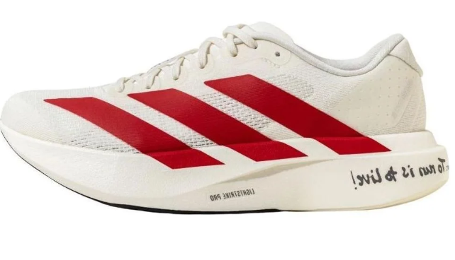Adidas Adizero EVO SL Woven Men's Running Shoes – White/Red (JS1182)