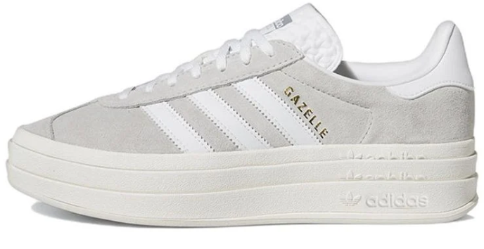 Adidas Gazelle Bold 'Grey White' Sneakers – Women's HQ6893