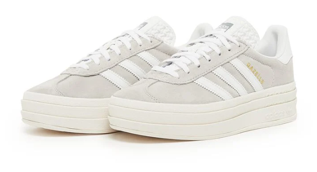 Adidas Gazelle Bold 'Grey White' Sneakers – Women's HQ6893